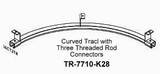 Curved Track with Threaded Rod Supports