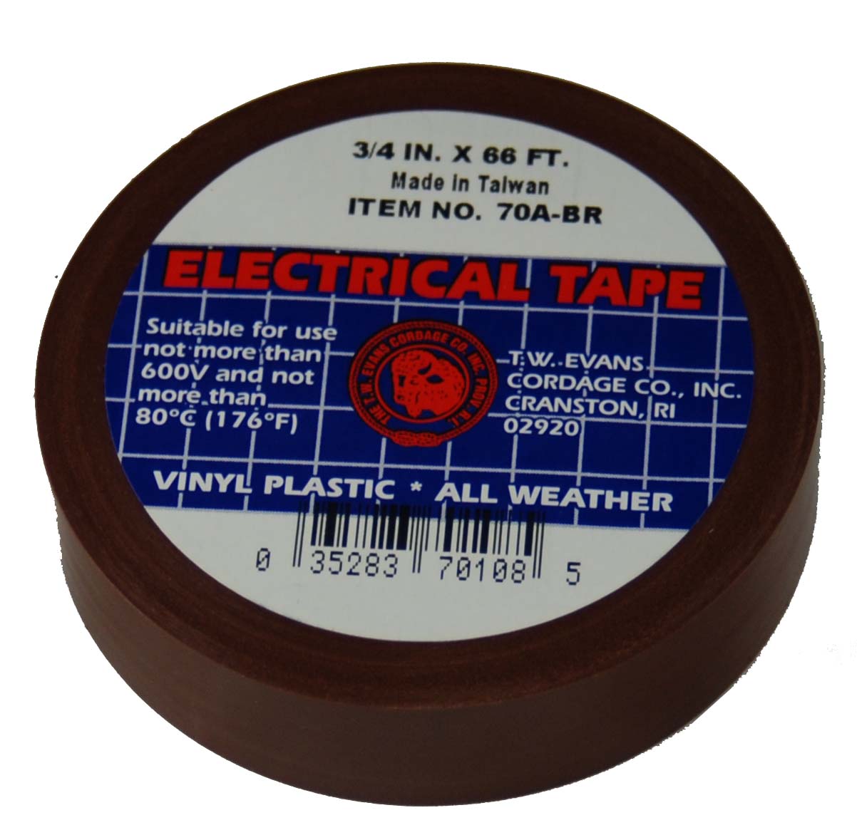 3/4" x 66" Electrical Tape Brown