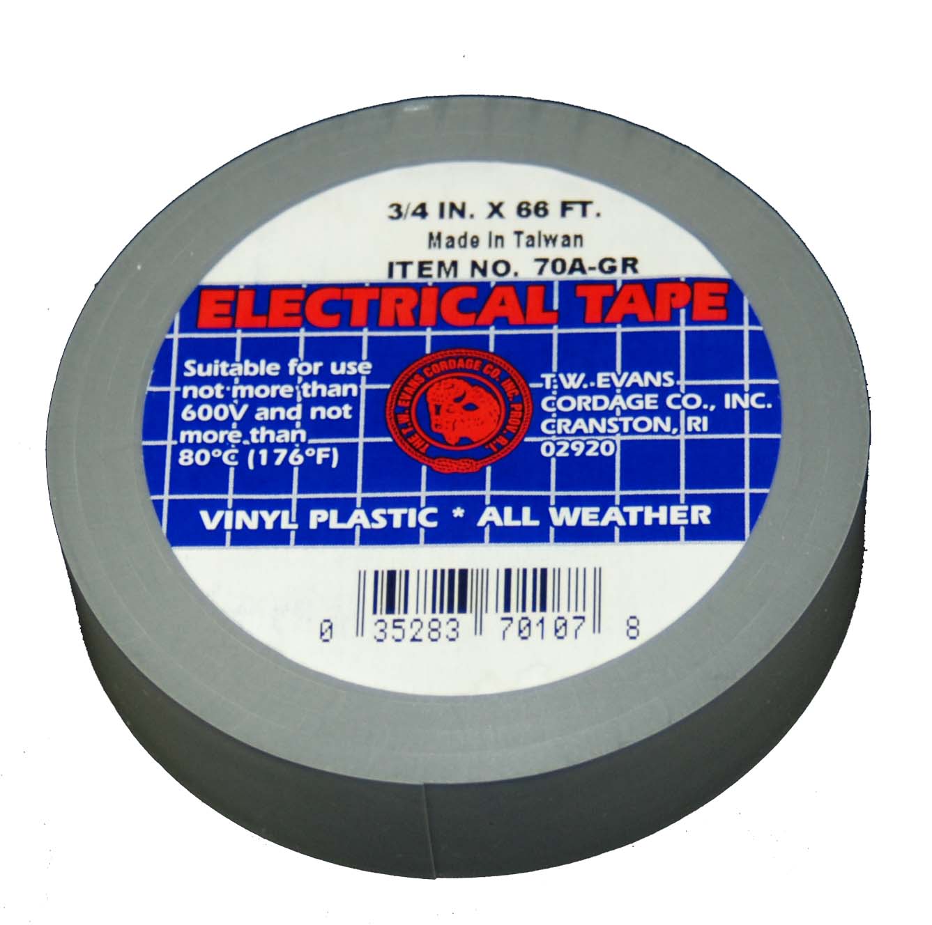 3/4" x 66" Electrical Tape Grey