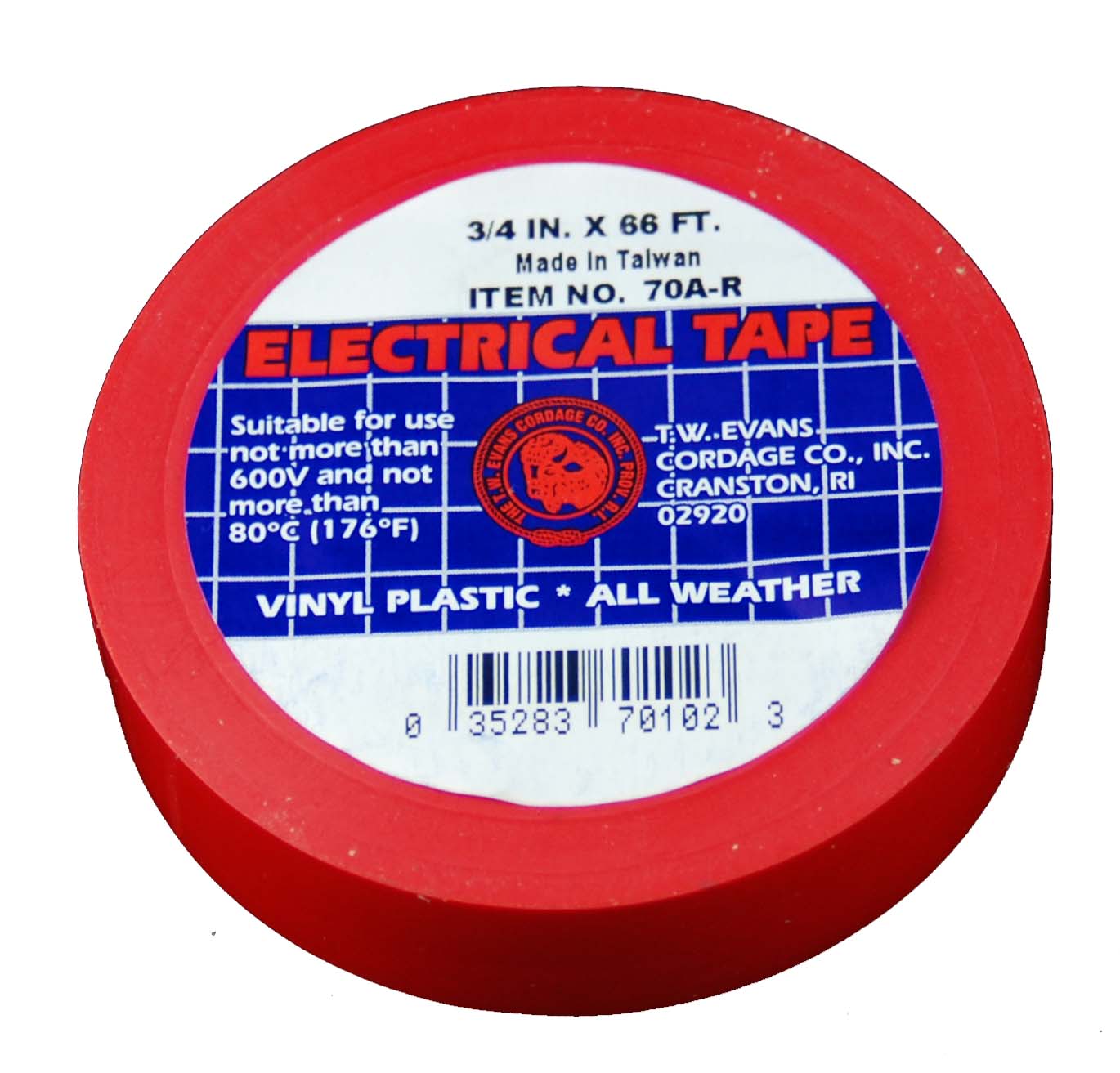 3/4" x 66" Electrical Tape Red