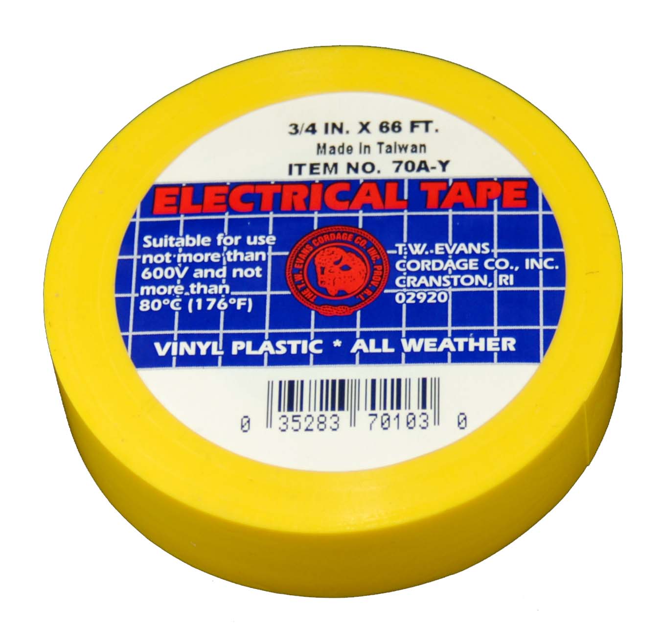 3/4" x 66" Electrical Tape Yellow