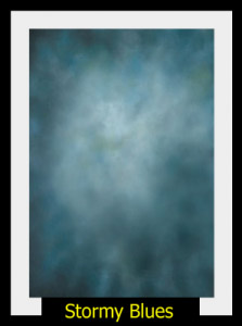 Old Master Style Muslin Backdrop Stormy Blues