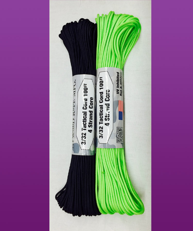 Tactical Rope Black Neon Green