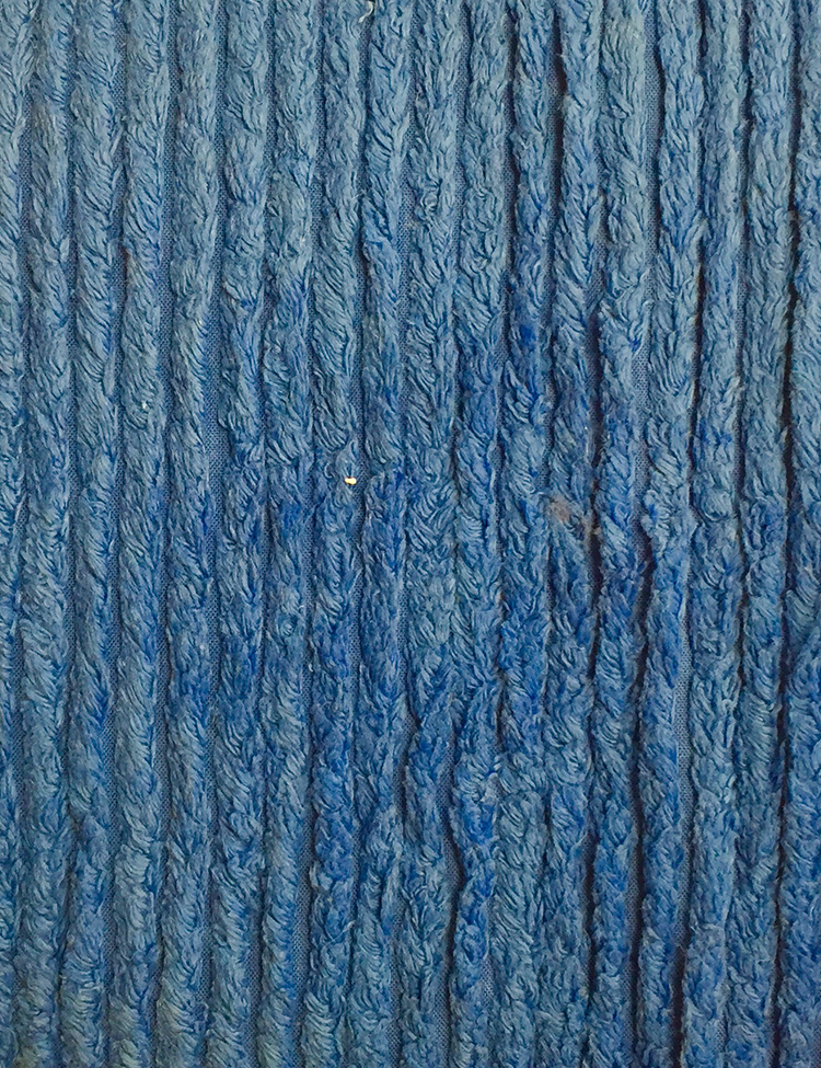Chenille Cotton Fabric Royal Blue