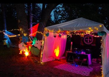 CCS Customer Photo; SD Collective: Canvas Drop Cloth DJ Tent