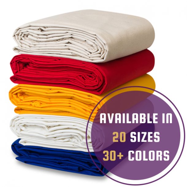 Chicago Canvas & Supply 18 Oz Canvas Tarp – 10x18 Feet – Olive Drab – Made In USA – CDT